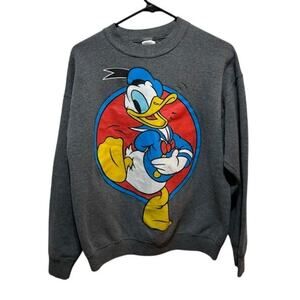 Vintage 90s Disney Mickey & Co Donald Duck Gray Crewneck Sweatshirt Men's Large